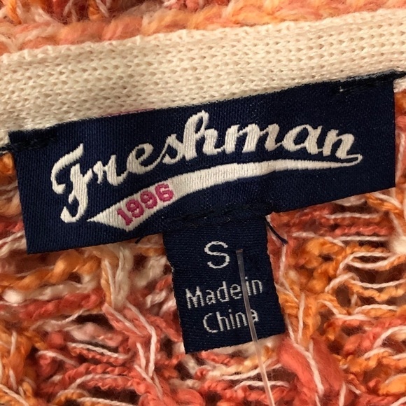 Freshman v-neck pointelle knit sweater, NWT, small - Picture 4 of 9